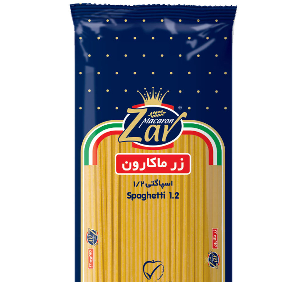 اسپاگتی قطر 1.2 زر ماکارونی سفارشی